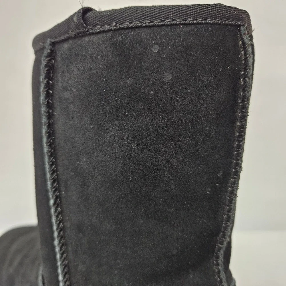 Koolaburra Women's Koola Short Faux Fur Lined Suede Boots 1017090‎ Black Sz 9